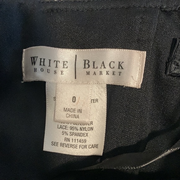 WHBM White House Black Market Strapless Dress w/ Embroidered Waist Detail, sz 0. - Picture 4 of 12